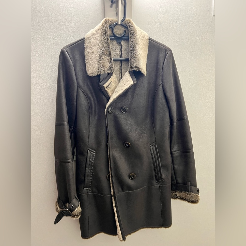 Marc New York LIKE NEW faux leather/fur Jacket -Brown size Small